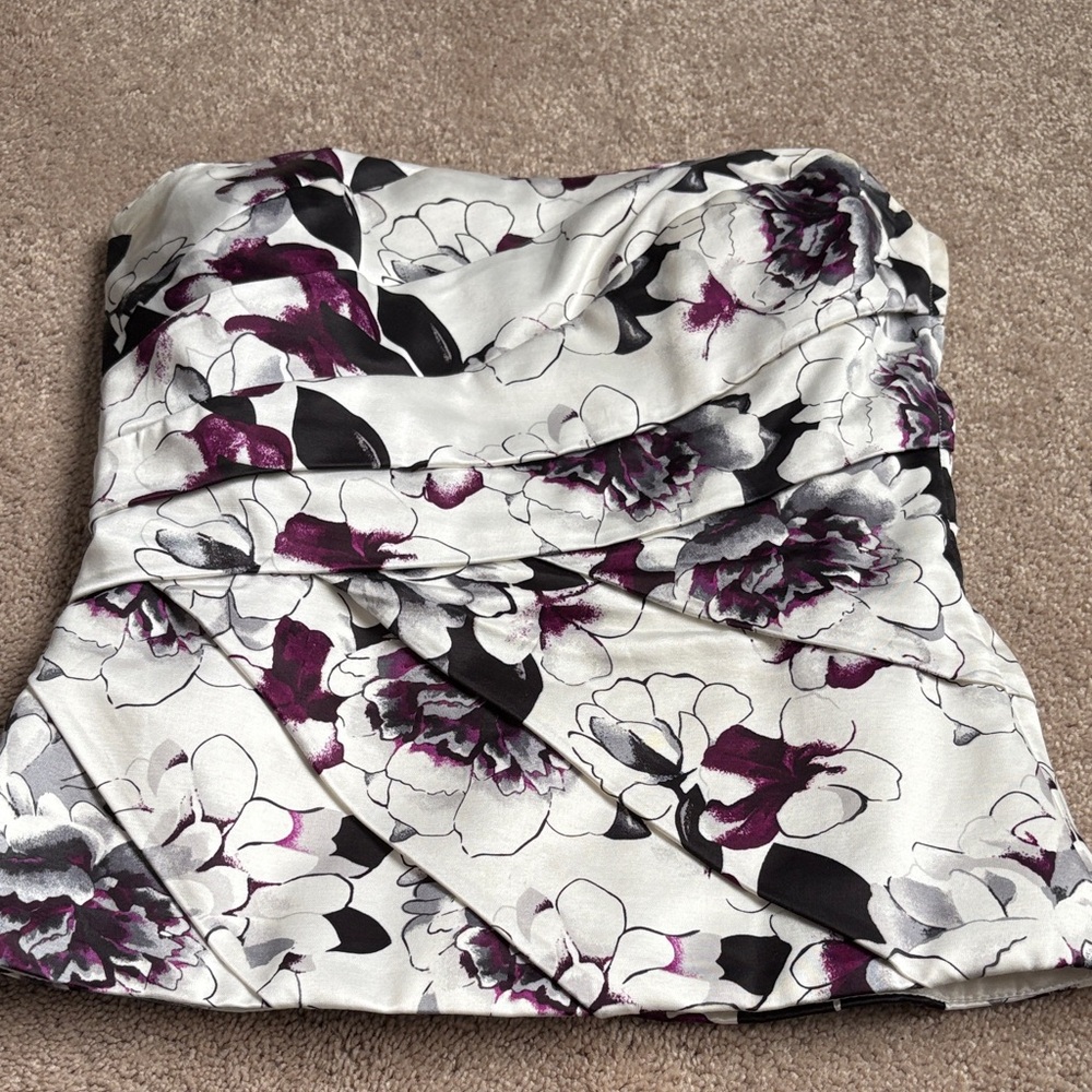 Floral Strapless Top with straps